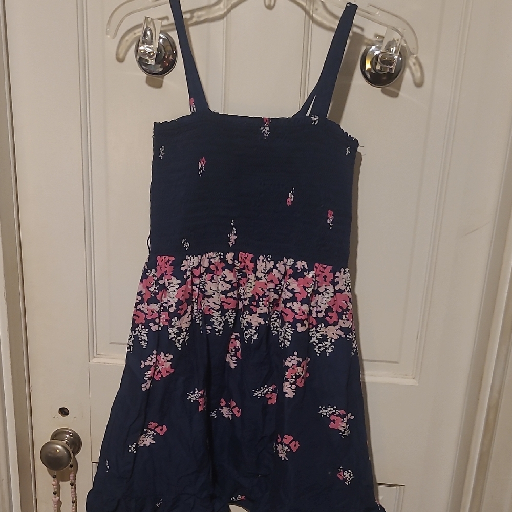 Cherokee Navy Dress with Pink Floral Design